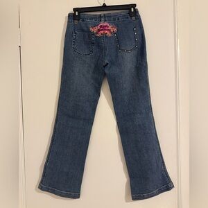 Apple Bottoms Women's Flare Jeans with Embellished Pocket